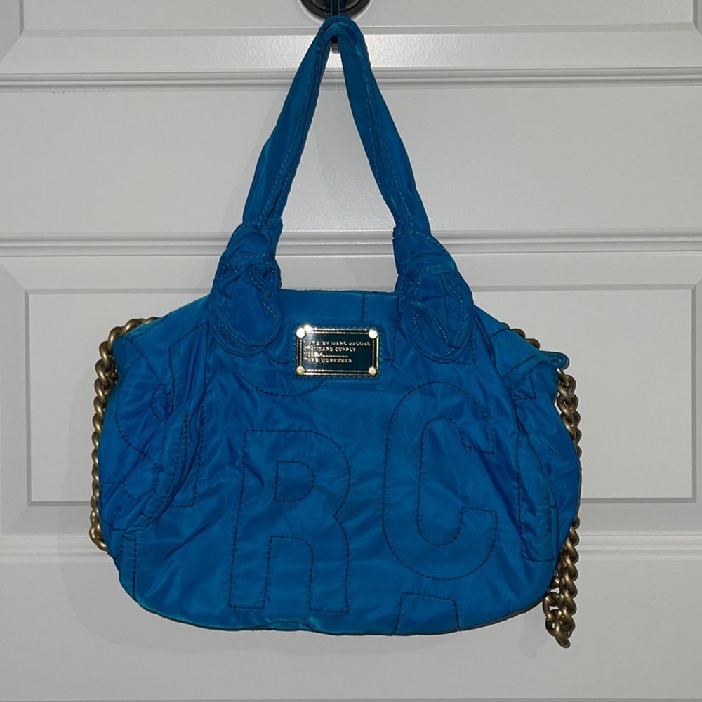 MARC by Marc Jacobs Teal Nylon Quilted Signature Purse Bag